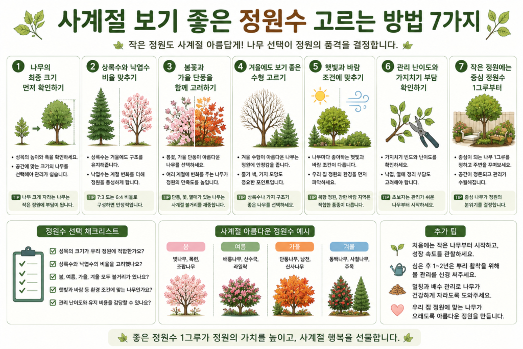 사계절 보기 좋은 정원수 고르는 방법 7가지