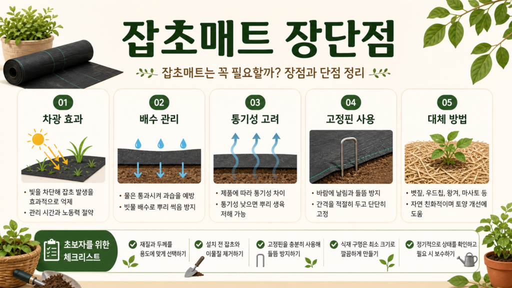 잡초매트는 꼭 필요할까? 장점과 단점 정리