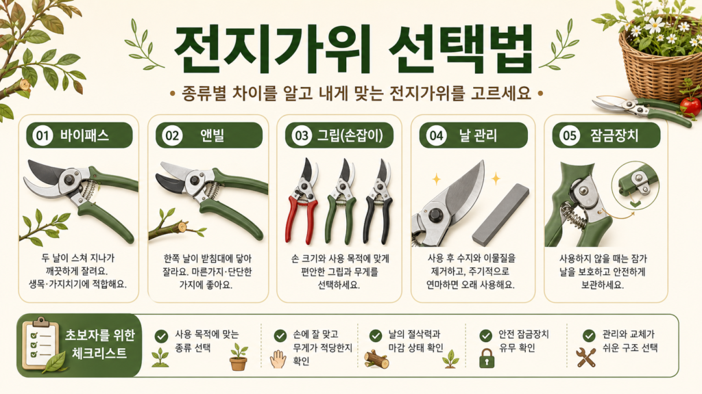 전지가위 고르는 방법과 종류별 차이